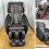 Washable armrest covers for massage chairs, 2piece fabric covers (Gray, Full Package). 2