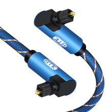 Right Angle Optical Audio Cable 90 Degree Toslink GoldPlated SPDIF To Toslink Dual 3M Corner Plug Cable For Soundbar TV