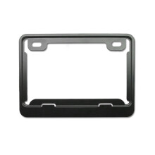 Aluminum License Plate Frame Number Plate Holder for Front and Rear 2 Holes Universal License Plate Cover Black Hollow