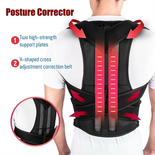 Plus Size 5XL Posture Corrector Adjustable Posture Trainer Full Back Brace Men Women 1