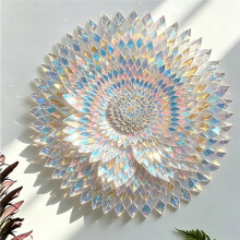 200pcs Holographic Acrylic Blocks, 0.79x0.79" Rainbow Plexiglass Sheets for DIY Crafts Art Deco