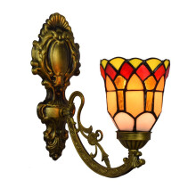 Tiffany 4.3inch Stained Glass Wall Lamp Shade, Rustic Wall Lighting for Living Room, Staircase