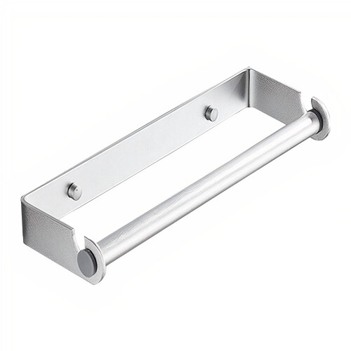 Generic FLMT Drilling Kitchen Roll Holder Wall Mounted Stainless Steel