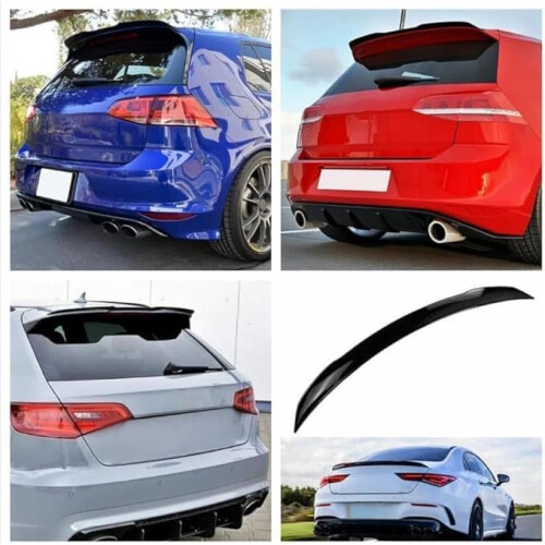Car Rear Spoiler for Renault 5 ETech  , ABS Rear Spoiler Wing, Gloss Black 2