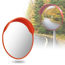 Safety Convex Mirror, 60cm Diameter Driveway Security Mirror, Indoor Garage WideAngle Definition