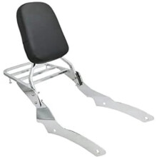 Motorcycle Rack Luggage Holder Backrest Sissy Bar With Pad For 400 650 Dragstar 19972011 Custom 19962011