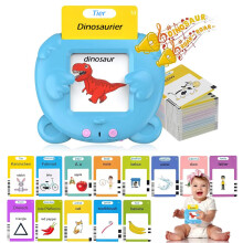 Talking Flashcards German English Audible Learning Toy 112 Sheets 224 Words