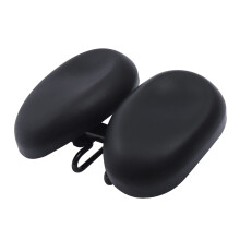 Dual Pad Bicycle Saddle with Shock Absorption Soft Memory Foam, Adjustable Comfort Seat for Adult/EBikes,, NonSlip Design