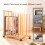 Wooden Art Drying Rack with Wheels, Adjustable Canvas Storage Organizer for Studio and Gallery Use 4