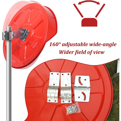 Safety Convex Mirror, 60cm Diameter Driveway Security Mirror, Indoor Garage WideAngle Definition 1