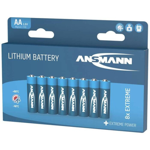 4+4 ANSMANN EXTREME LITHIUM AA MIGNON SUURI PAKKAUS… 1