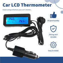 Digitale Auto LCD-Scherm Binnen- en Buitenthermometer 12V Voertuigen Digitale Thermometer