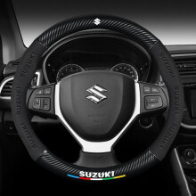 Auto steering wheel cover for Suzuki Vitara 2014, nonslip cover for summer winter, car accessories, gifts, BlackO O Black