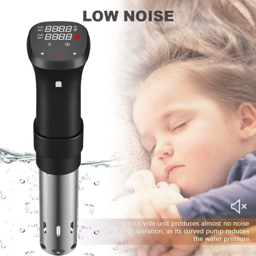 Sous Vide Stick, 1100W, Quiet,, with Temp  Time Control, Screen 1