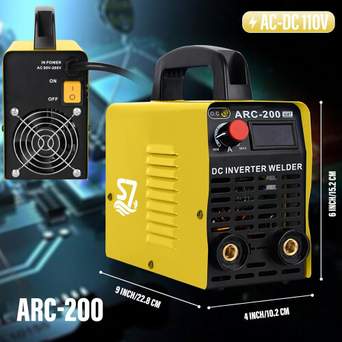 110V 200Amp Arc Welding Machine with LCD Display, Beginner Friendly Portable Welder 2