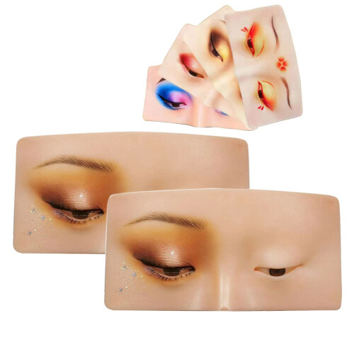 Upgraded Silicone Makeup Practice Board with Real Skinlike Texture for Precise Eye and Face Training