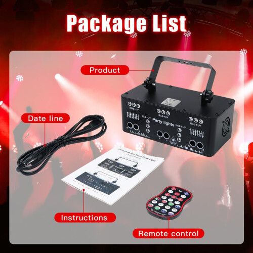 21 Eyes Pro DJ Disco Lights Strobe Stage Light DMX 512 Sound Activated Remote Ref: 8338 2