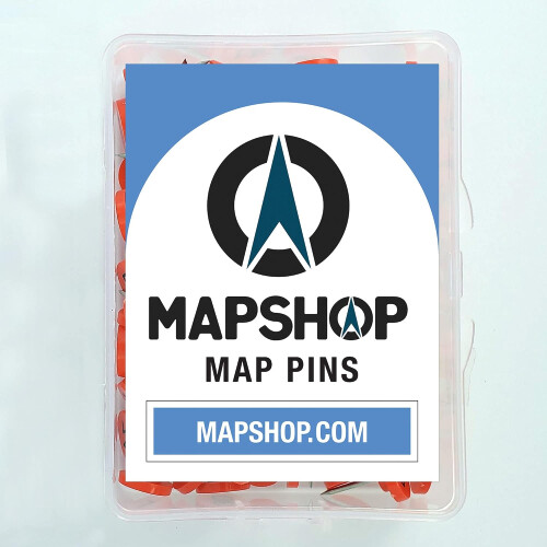 Numbered Push Pin Map Tacks  100 Sequential P  Red P, Black Numbers 1100  11mm 1