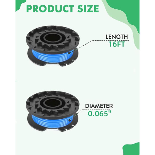 Trimmer Spool Compatible with Greenworks 20V 24V 40V 80V (6 Spools, 1 Cap) 1