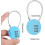 Pack of 4 3-Digit Code Padlocks, Airplane Suitcase Padlocks, Small Cable Padlocks, Locker Code Padlocks (4 Colors) (AAA) 3
