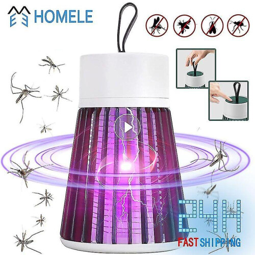 （Grey USB Power)Electronic Mosquito Killer Lamp Portable Radiationless USB Rechargeable 1