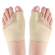 （color01)Big Toe Bunion Corrector Straightener Bunion Pad Fabric Gel Protect Hallux