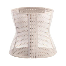 (Beige-3XL)Waist Slimming Belt Fat Burning Adjustable Cut-out Breathable Body Sculpting Tight Waist Trainer Body Shaper Corset D