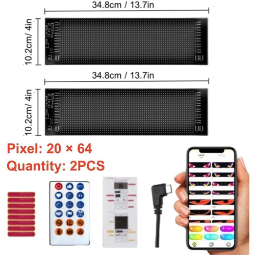 2026 New Model Truck Devil Eye LED Matrix Pixel Panel Soft Foldable Lighting Display with Text Board 1