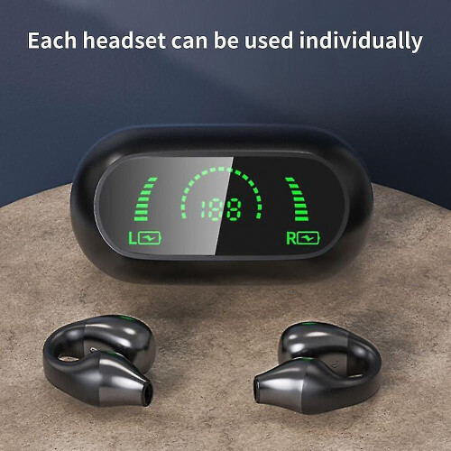 （white)Earclip Headphones Bluetooth Bone Conduction, Painless Comcompatible withtable Wireless Earbuds 1