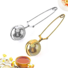 Teesieb 10er-Packung, Edelstahl-Teefilter mit Griff für losen Tee, Gewürze und Würzmittel (2 Stück)