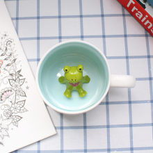 HUISHENG 3D-Froschbecher, niedliche Tier-Kaffee-/Teetasse, originelles Geschenk zum Geburtstag, Schulabschluss, für Lehrer, Valentinsta