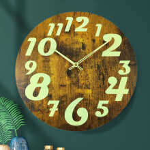 Klassische Wanduhr mit Holzrahmen, 12 Zoll, dreidimensionale Digitaluhr, modischer Holzzeiger, Wanduhr für das Wohnzimmer