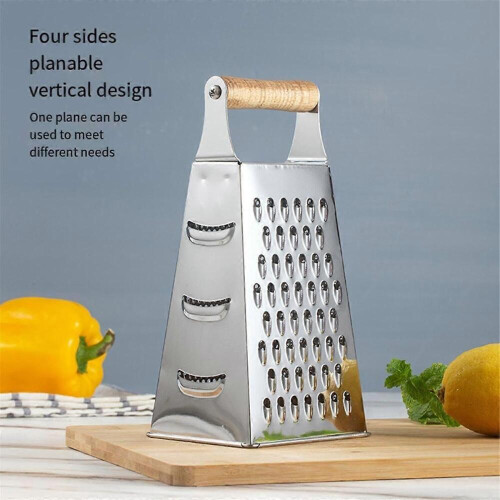 Râpe multifonctionnelle en acier inoxydable à quatre faces pour aliments, légumes, fromage et épluchage 1
