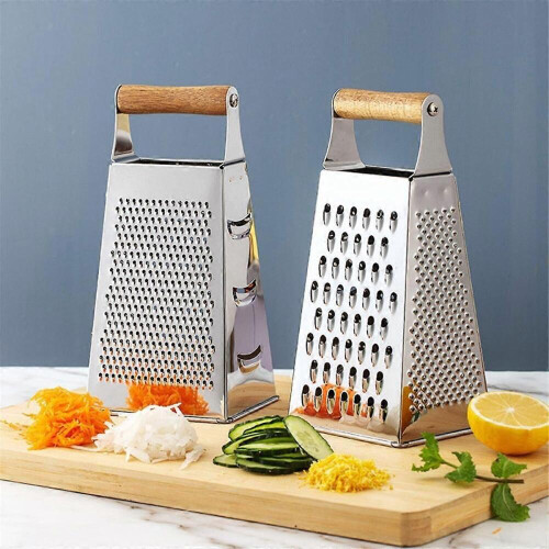 Râpe multifonctionnelle en acier inoxydable à quatre faces pour aliments, légumes, fromage et épluchage 2