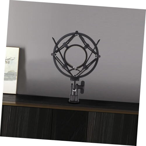 1 piece Shock Mount for Microphone, Universal AntiVibration Holder, Black 1