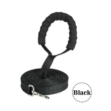 (Black dog leash-15Mx2cm)3M 6M 10M 15M 20M 30M Long Dog Leash Small Medium Large Pet Ourdoor Red Sponge Handle Training Lead Rope