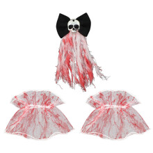 Halloween bridal headpiece, retro rose, Gothic dark lace bracelet, ghost bridal outfit, funny dress-up, suitable compatible with H