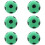 (Verde) 6 pezzi Mini pallone da calcio per bambini, morbido, per interni ed esterni, gioco da giardino 1