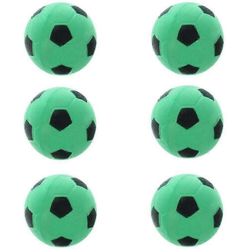 (Verde) 6 pezzi Mini pallone da calcio per bambini, morbido, per interni ed esterni, gioco da giardino