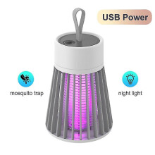 (Sivá USB napájacia) Prenosná elektronická lampa na komáre, nabíjateľná bez žiarenia s USB