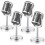 4pcs Retro Microphone Props Model Vintage Microphone Antique Microphone Toy Microphone Stage Table 1