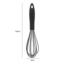 Siliconen garde, set van 2, rood en zwart, 25 cm, verbeterde siliconen garde voor in de keuken, ballonvormige set, stevige eierklopper,