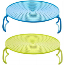 2 PCS Microwave Folding Tray Steaming Rack Microwave Plate Stacker