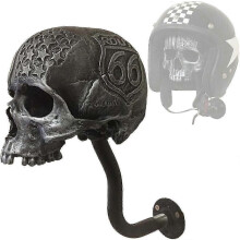 Motorcycle Skull Helmet Holder Wall Mount, Multi-uses Removable Skull/beard Helmet Rack, Resin Crafts Helmet Stand FT