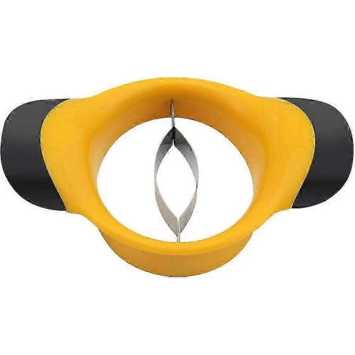 2 Pack Mango Slicer with Stainless Steel Blade, Fruit Divider &amp; Peach Corer - Ergonomic Rubber Grip Kitchen Tool 1