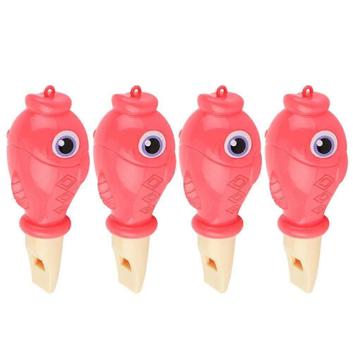 Noisemaker Toys Red Fish-Shaped Whistle compatible with Kids Activities 4Pcs 1