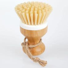 Bamboo Palm Brush, Scrub Brush For Dishes Pots Pans Kitchen Sink Cleaning, Pack Of 2pcs Pot Brush Bowl Artifact