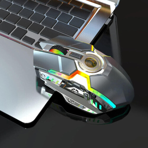 Wireless Gaming Mouse Portable 2.4GHz 1600DPI Silent USB Optical Laptop Desktop Mouse Black 1