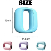 (Blu) Anello massaggiante multifunzione per vita, addome e fascia, massaggiatore vibrante regolabile