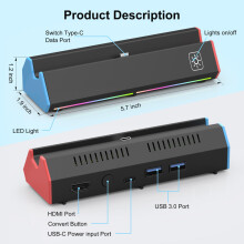 Compatibel met Nintendo Switch 2 Dock Station HD 2.1 Adapter 4K 120Hz Draagbare Oplaadhub